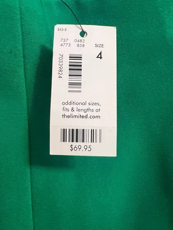 The Limited High Waist Green Pencil Skirt - Classic Women's Work Skirt - Picture 4 of 4